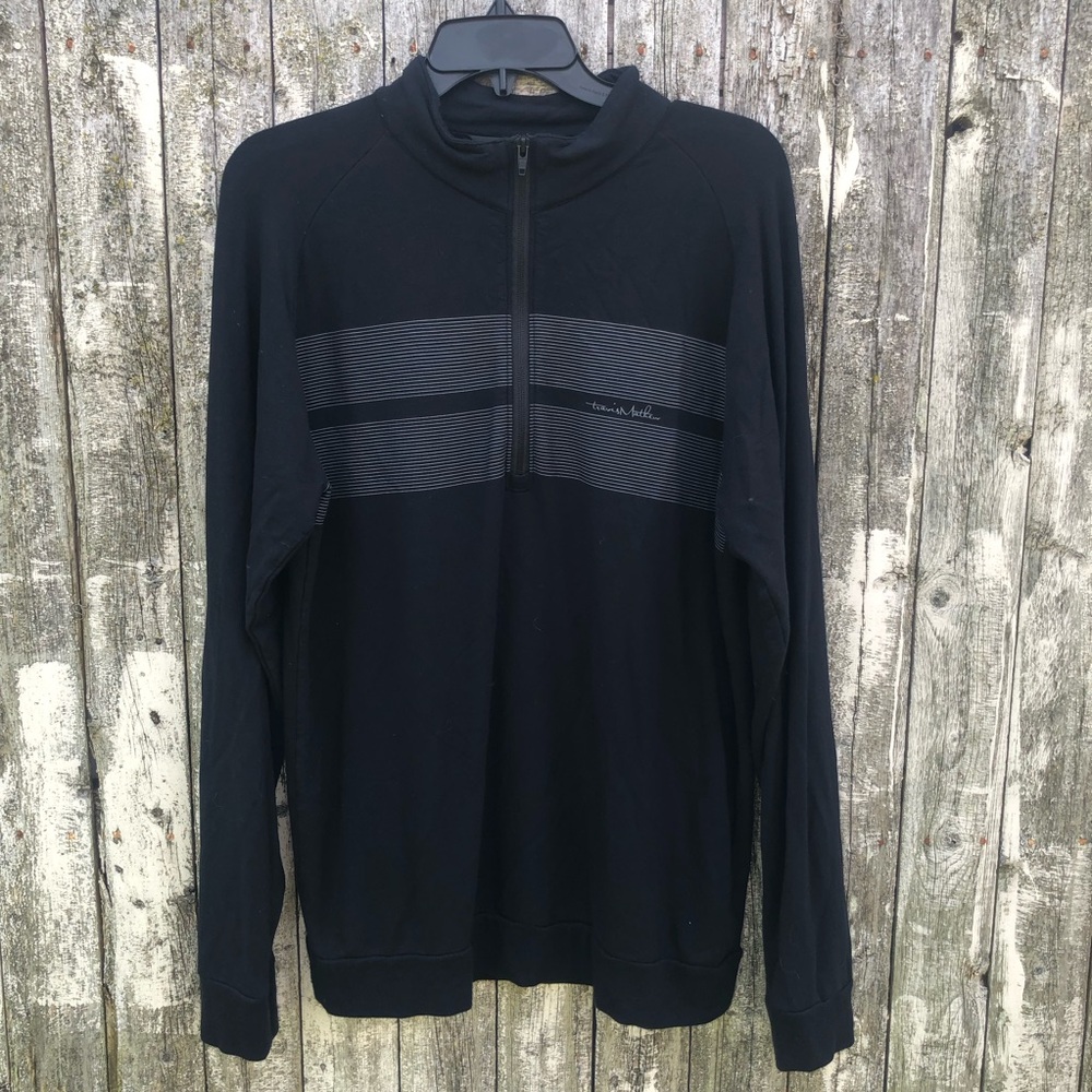 Travis Mathew 1/4 Zip Pullover Men’s Medium Golf Performance Sweatshirt Black
